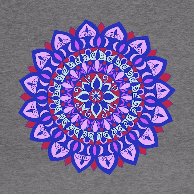 Flower Mandala Blue by MitaDreamDesign